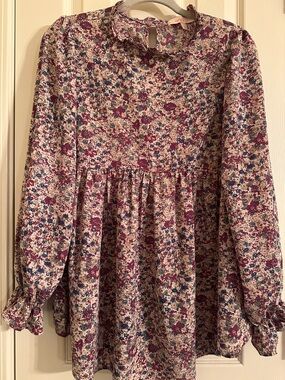 Women’s Hailey & Co. Floral Peplum Long-Sleeve Top Small